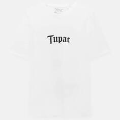 Футболка с надписью Tupac Pull&amp;Bear Oversize, белый