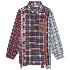 Рубашка Needles 7 Cuts Wide Flannel Shirt, мультиколор