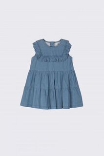 Джинсовое платье Coccodrillo синий с оборкой