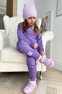 Тренировочные брюки Coccodrillo фиолетовый, ОБЫЧНАЯ огранка