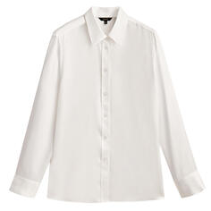 Рубашка Massimo Dutti Satin With Cut-out Details, кремовый