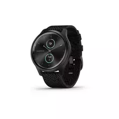 Умные часы Garmin VIVOMOVE STYLE с плетеным нейлоновым черным ремешком, графитовый