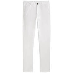 Брюки-чинос Massimo Dutti Slim Fit Cotton Blend, белый