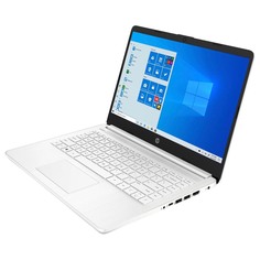 Ноутбук HP 14-dq0080nr, 14&quot; HD Сенсорный, 4Гб/64Гб, Celeron N4020, белый, английская клавиатура