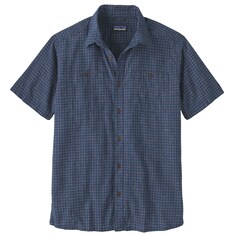 Рубашка Patagonia Back Step с короткими рукавами и пуговицами, синий