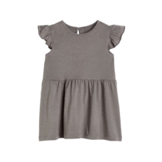 Платье детское H&amp;M Ruffle-trimmed, темно-серый H&M