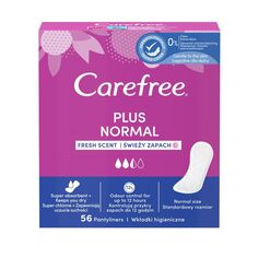Carefree Plus Normal Fresh Scent ежедневные прокладки, 56 шт.