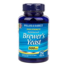 Holland &amp; Barret Natural Brewers Yeast 500 mg препарат, поддерживающий здоровье кожи, 250 шт.