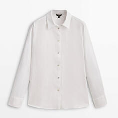 Рубашка Massimo Dutti Linen, белый