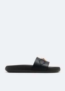 Шлепанцы VERSACE Medusa Biggie slides, черный