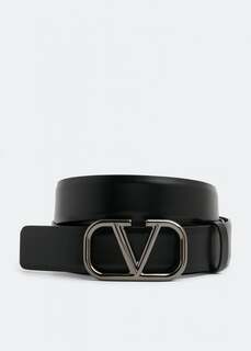 Ремень VALENTINO GARAVANI VLogo Signature leather belt, черный