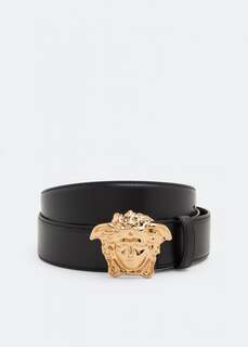 Ремень VERSACE La Medusa classic leather belt , черный