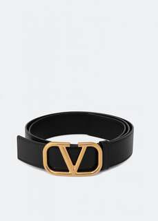 Ремень VALENTINO GARAVANI VLogo Signature leather belt, черный