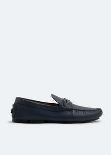 Лоферы VERSACE La Greca loafers, синий