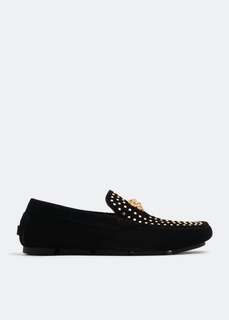 Лоферы VERSACE La Medusa driving loafers, черный