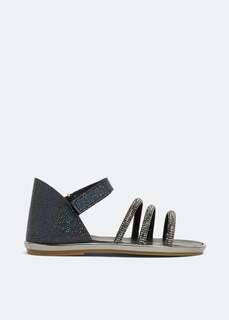 Сандалии BABYWALKER Crystal-embellished sandals, черный