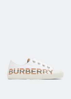 Кроссовки BURBERRY Icon stripe logo sneakers, белый