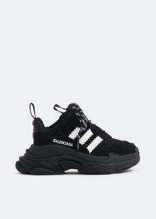 Кроссовки BALENCIAGA x adidas Triple S sneakers, черный