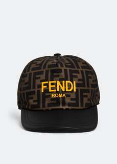 Кепка FENDI Junior FF cap, коричневый