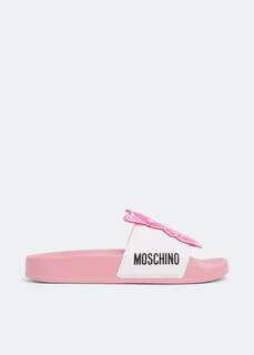 Шлепанцы MOSCHINO Teddy Bear slides, белый