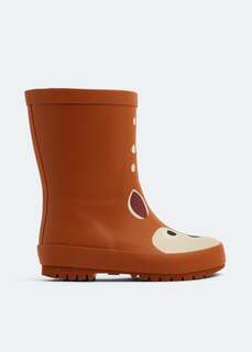Ботинки STELLA MCCARTNEY Deer print rain boots, коричневый