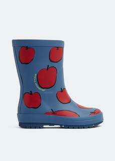 Ботинки STELLA MCCARTNEY Apple print rain boots, синий