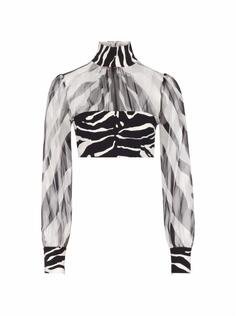 Укороченная шёлковая блузка Dolce&amp;Gabbana