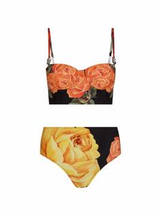 Раздельный купальник с цветочным принтом Dolce&amp;Gabbana