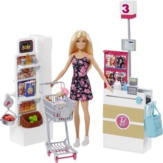 Игровой набор Barbie супермаркет FRP01 25 аксессуаров