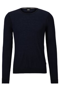 Джемпер Hugo Boss Slim-fit In Virgin Wool, темно-синий