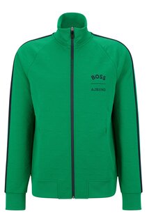 Толстовка Hugo Boss X Ajbxng Relaxed-fit Zip-up With All-over Monograms, зеленый