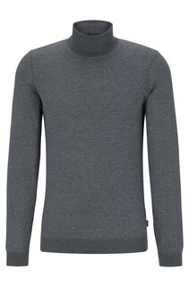 Водолазка Hugo Boss Slim-fit Rollneck In Virgin Wool, серый