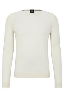 Джемпер Hugo Boss Slim-fit In Virgin Wool, кремовый