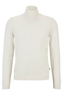 Водолазка Hugo Boss Slim-fit Rollneck In Virgin Wool, кремовый