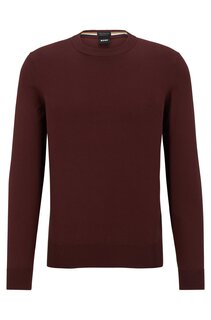 Джемпер Hugo Boss Regular-fit With Embroidered Logo, бордовый