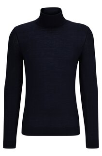 Водолазка Hugo Boss Slim-fit Rollneck In Virgin Wool, темно-синий