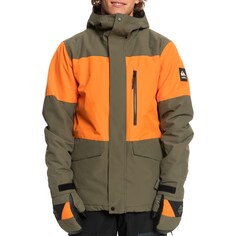 Куртка Quiksilver Mission Block, хаки / оранжевый
