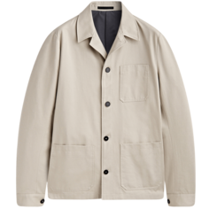 Куртка-рубашка Massimo Dutti Studio Micro Twill Cotton, песочный