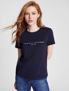 Футболка с логотипом Tommy Hilfiger Tommy Logo, темно-синий