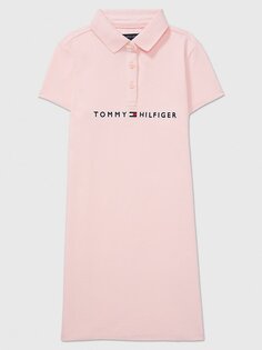 Платье Tommy Hilfiger Kids&apos; Logo Polo, розовый