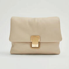 Мини-сумка через плечо Massimo Dutti Padded Nappa Leather, белый