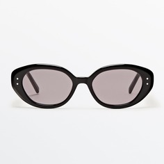 Солнцезащитные очки Massimo Dutti Resin Oval, черный