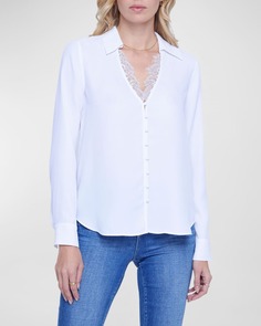 Блуза Kori с кружевной отделкой и пуговицами спереди L&apos;Agence Lagence