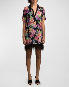 Мини-платье поло с цветочным принтом Palm Beach Le Superbe