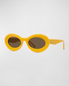 Овальные солнцезащитные очки Curvy из ацетата с логотипом Loewe