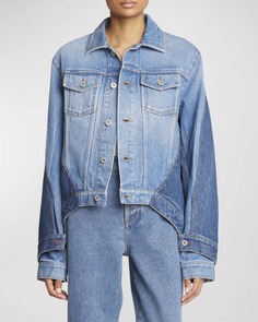 Контрастная джинсовая куртка Optical Illusion Loewe