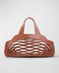 Летняя кожаная сумка-шоппер Sesia Loro Piana