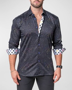 Мужская рубашка Fibonacci Dotrainbow с пуговицами спереди Maceoo