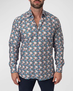 Мужская рубашка Fibonacci на пуговицах, с ушками Мульти Maceoo