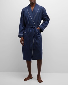 Мужской сатиновый халат с отложным воротником Southport Majestic International